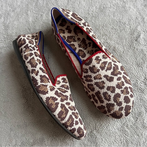 Rothy's Shoes - Rothy's The Loafer Mocha Spot Leopard Animal Print Knit Round Toe Flats 6.5